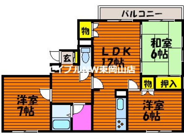 エリーズトークコートの物件間取画像